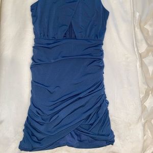 *WORN ONCE* blue cut-out mini dress